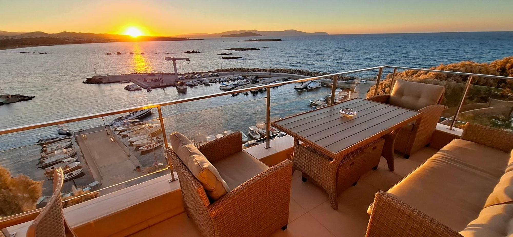 Ferienwohnung Panoramic Sea View Chania  Exterior foto