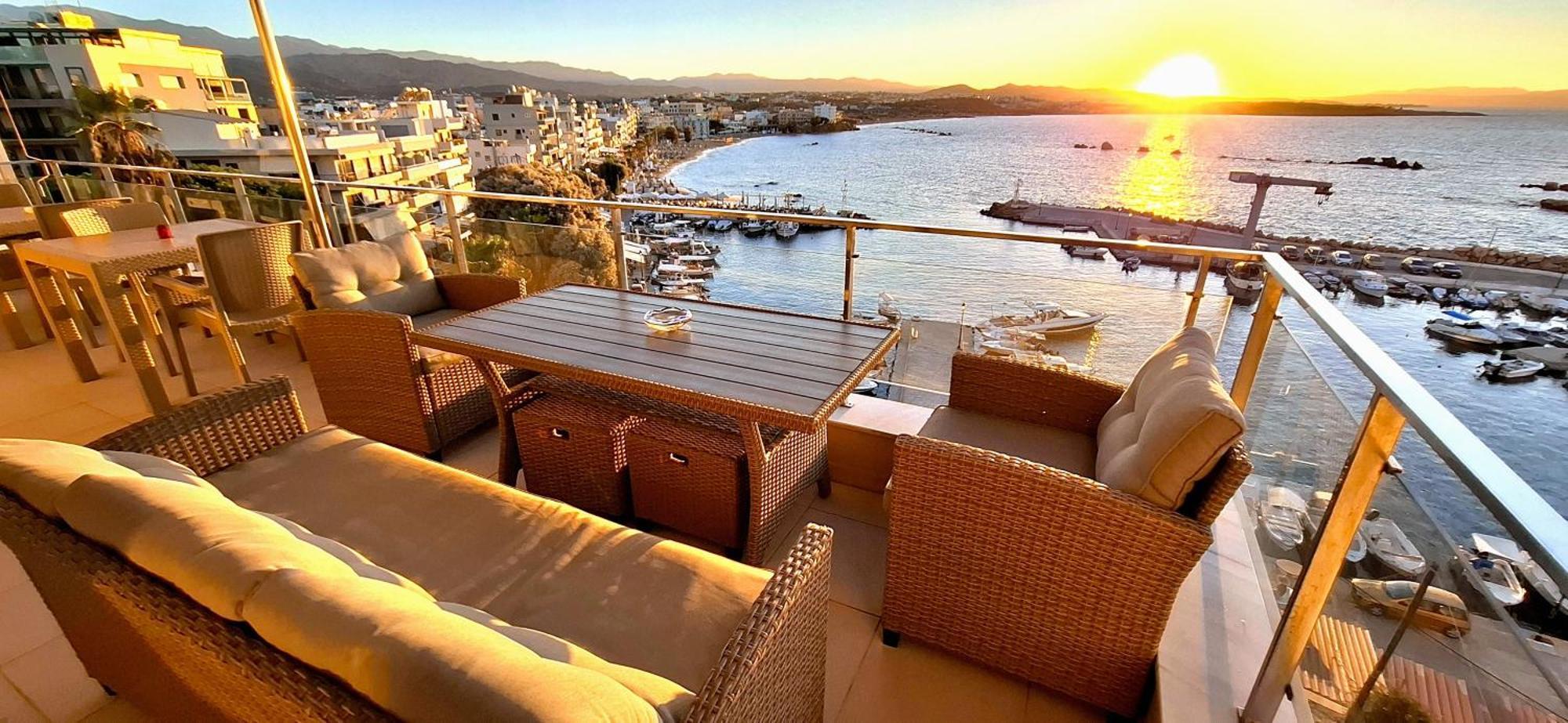 Ferienwohnung Panoramic Sea View Chania  Exterior foto